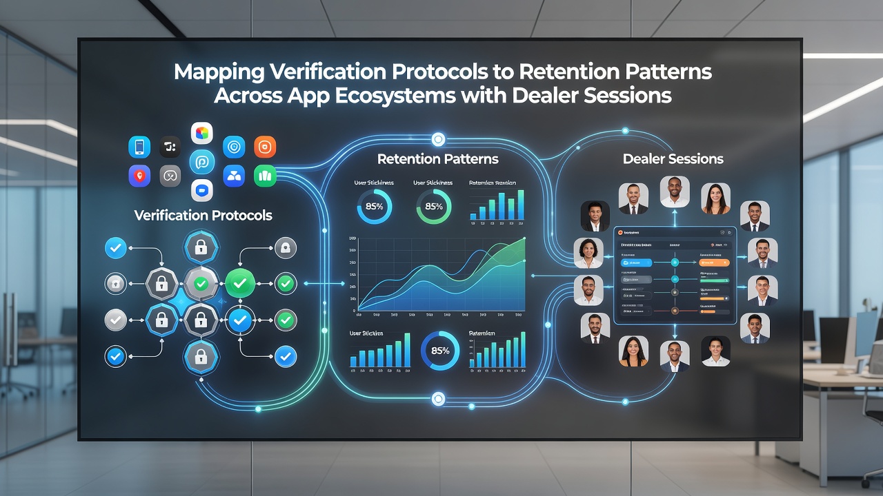 Data visualization showing retention curves linked to verification completion rates in app ecosystems