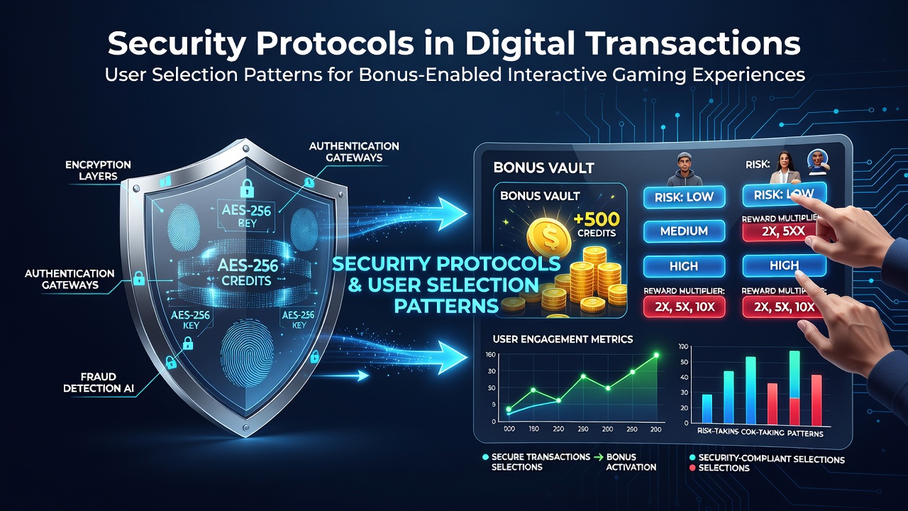 Illustration of encryption layers protecting digital payment flows in interactive gaming environments with bonus selection interfaces visible